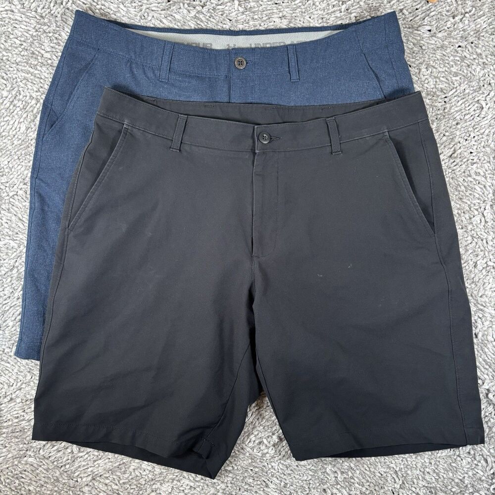 Under Armour Performance Shorts Lot of Two Mens 40 Stretch Tech Golf Match Play